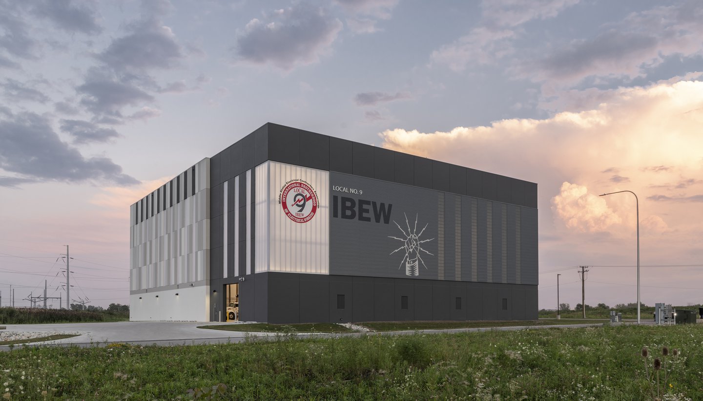 Architectural finishes of IBEW Training Facility in Illinois
