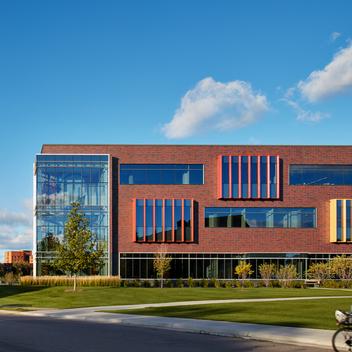 augsburg university with thin brick exterior
