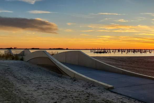 stormwater outfalls on beach
