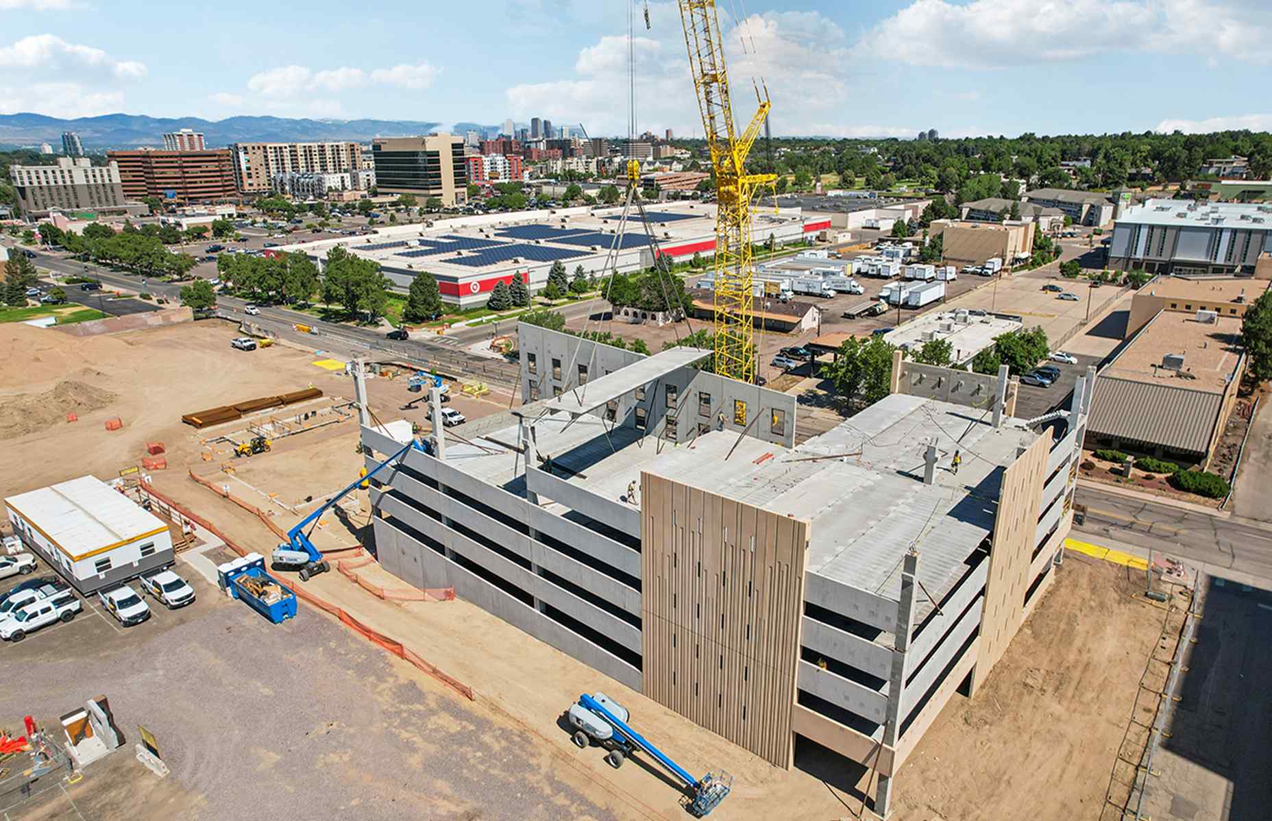 4 mile parking aerial construction