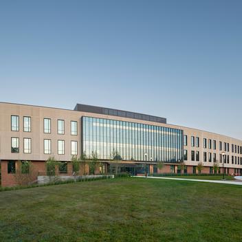 exterior wide angle of Kahlert Foundation Complex at Howard Community Complex