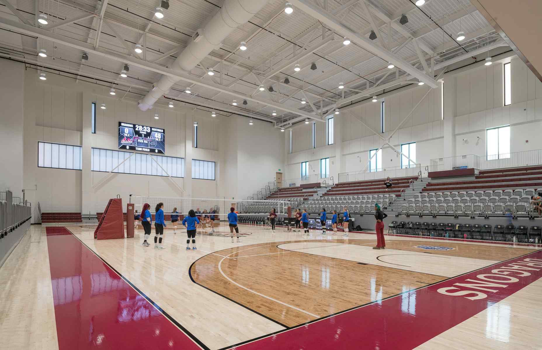 interior gym at kahlert education foundation
