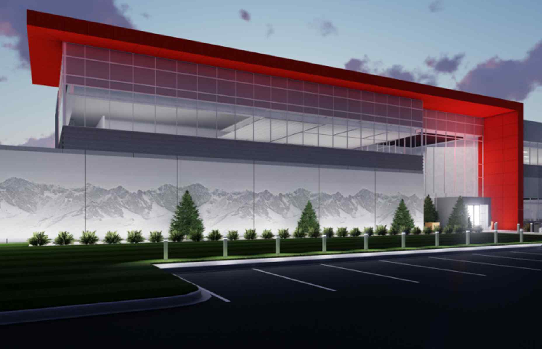 rendering exterior of QTS Denver 1 Aurora Data Center Campus