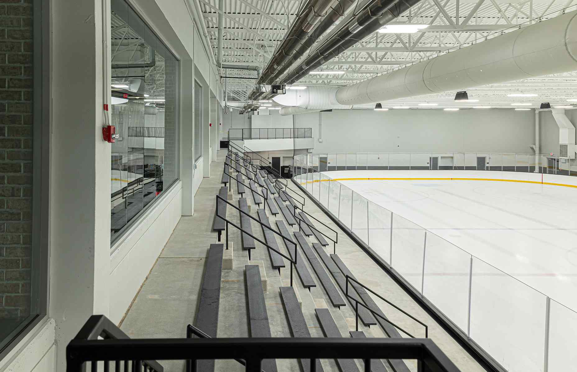 interior prefabricated stadia rosemont ice arena