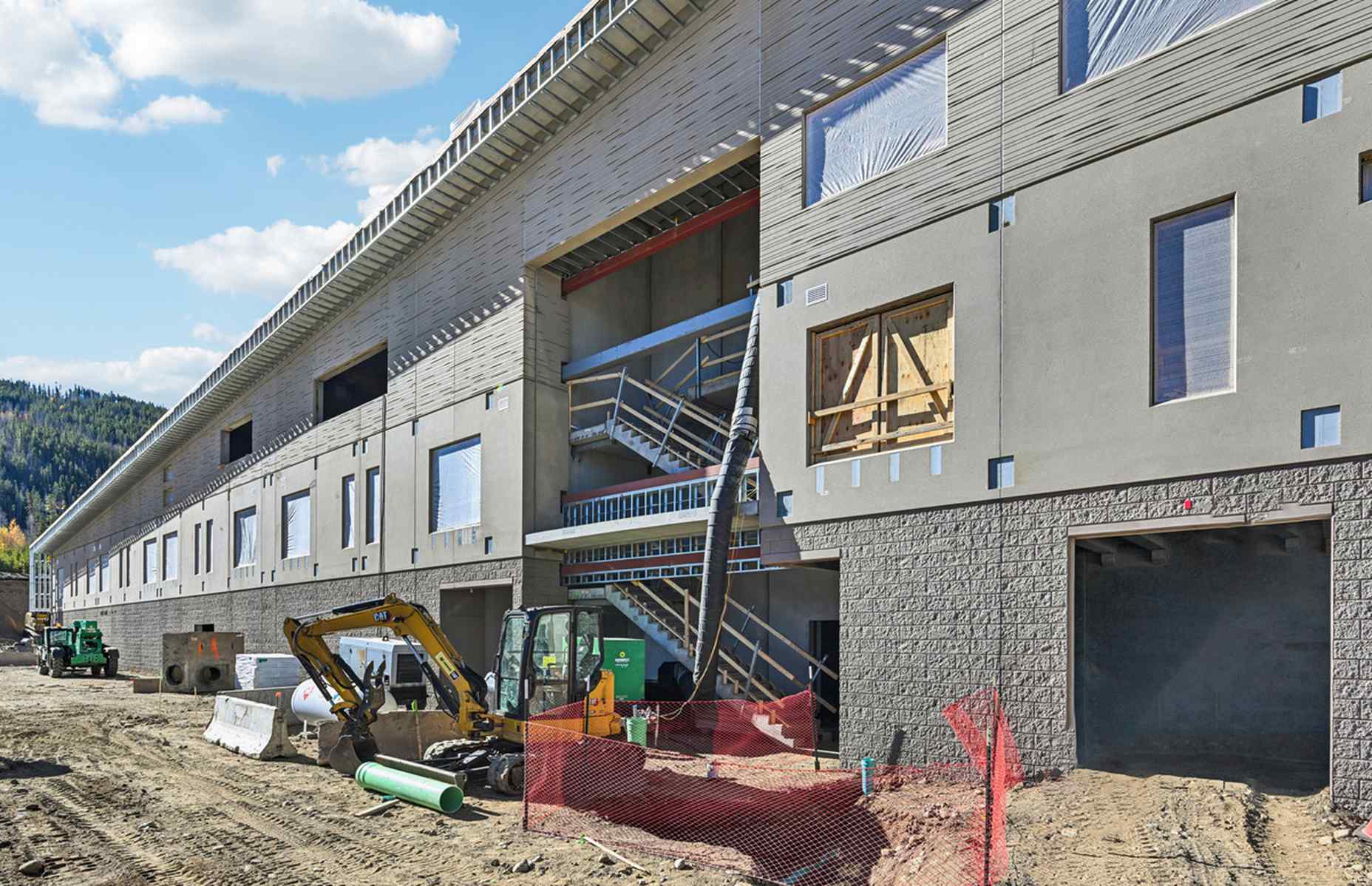 construction side view of transit operations center frisco