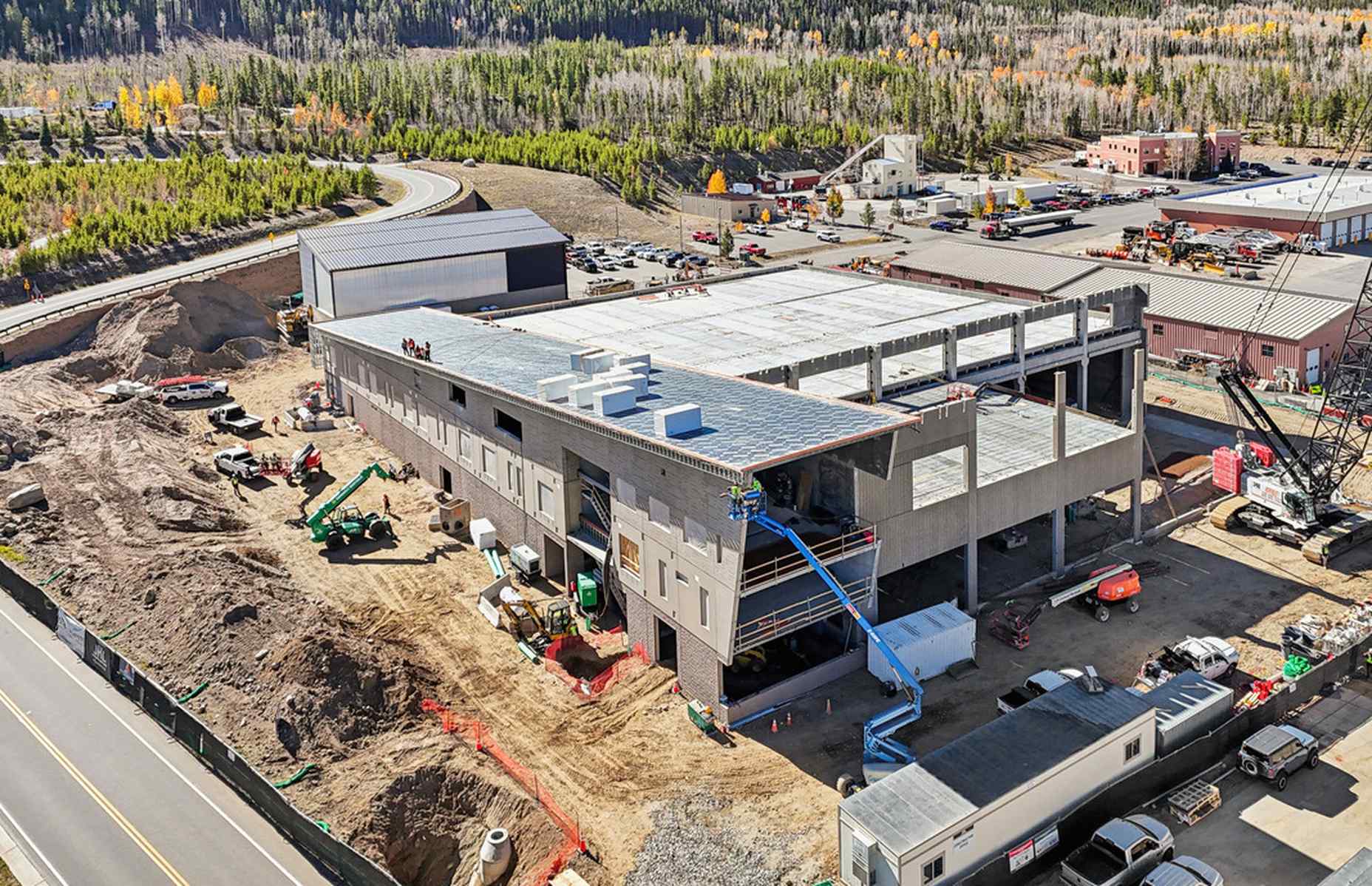 construction aerial view of transit operations center frisco