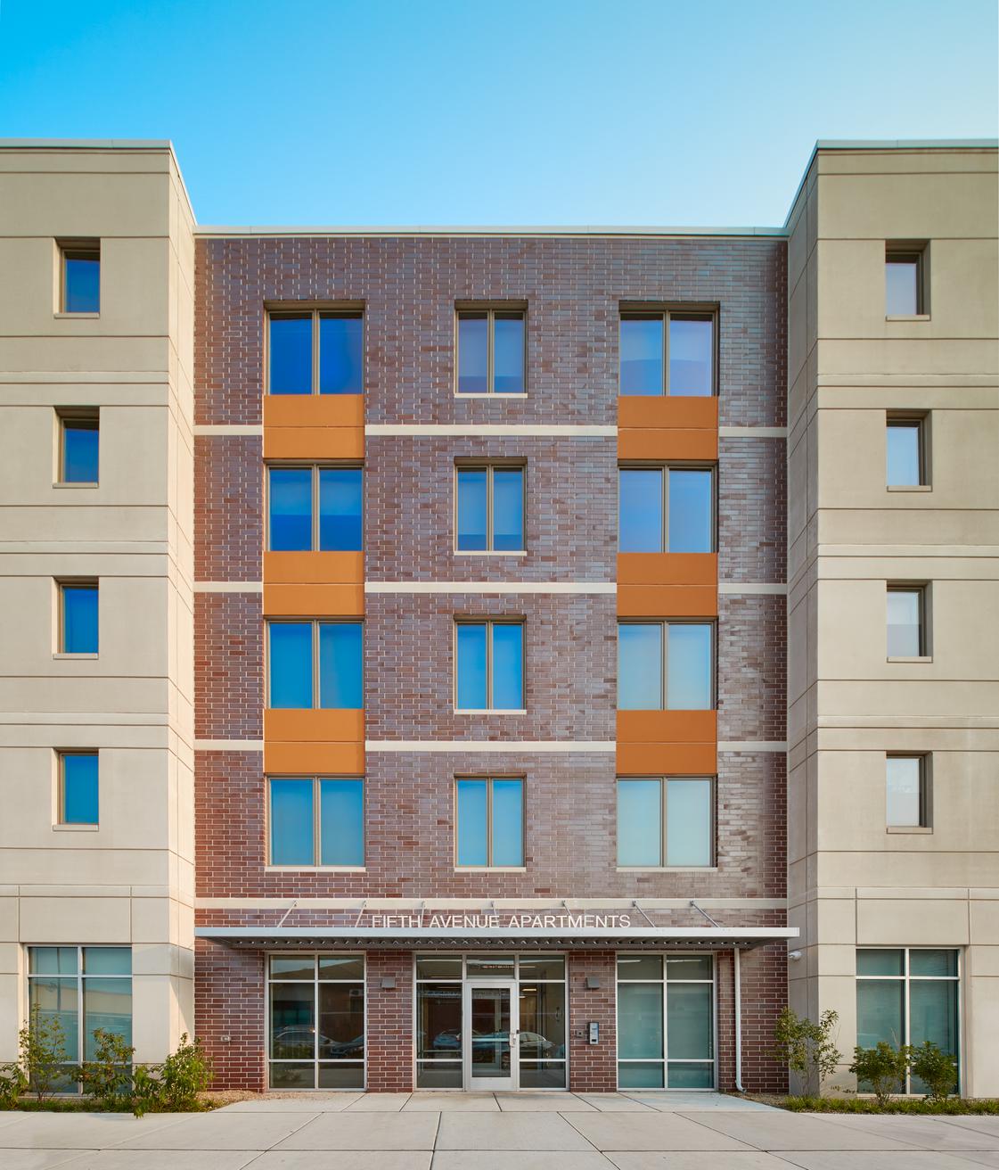 Exterior image of Fifth Avenue Apartments located in Maywood, IL