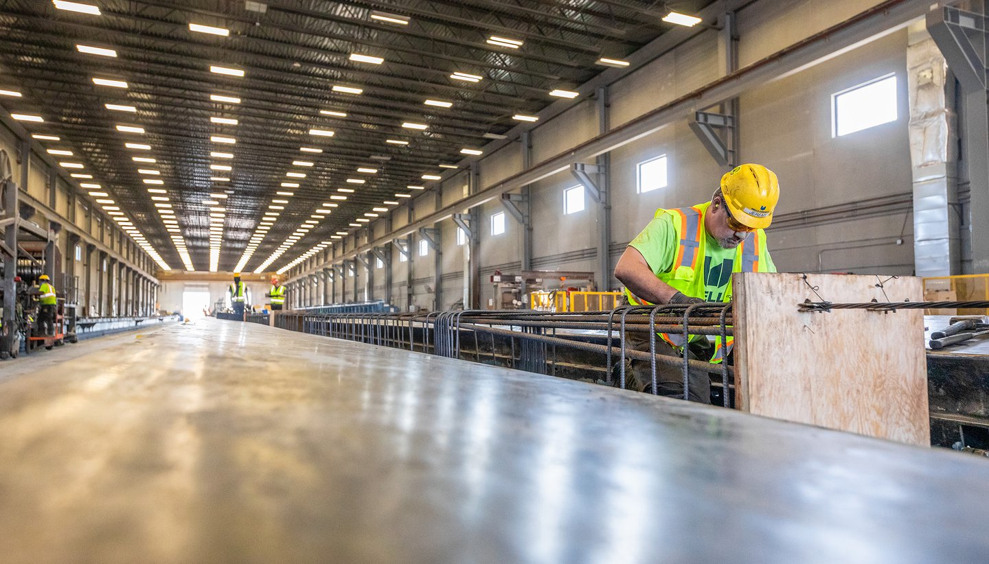 employee working in manufacturing facility