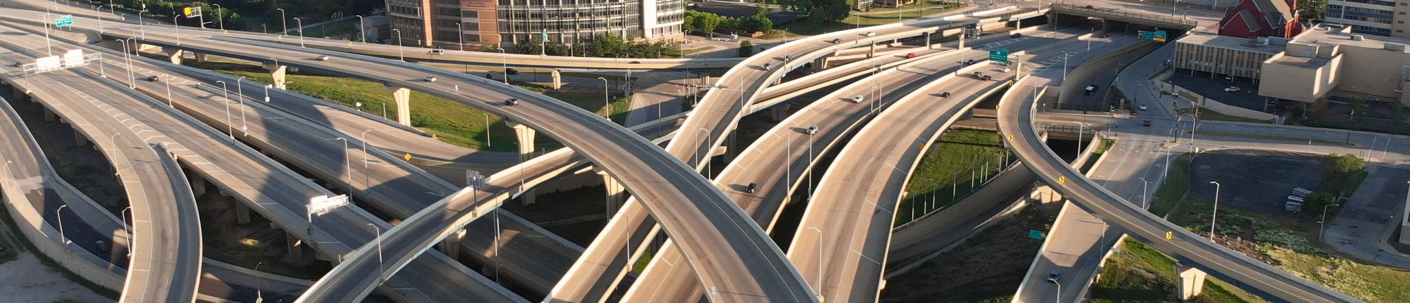 Aerial view of the Marquette Interchange