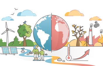 graphic demonstrating climate change