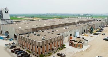 aerial of Wells' Albany, MN manufacturing facility