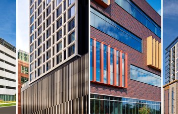 collage of various projects utilizing architectural concrete