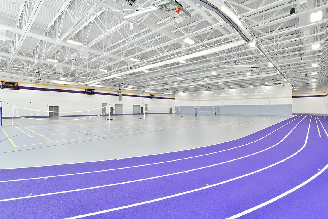 Picture of the indoor track facility of Ashland High School