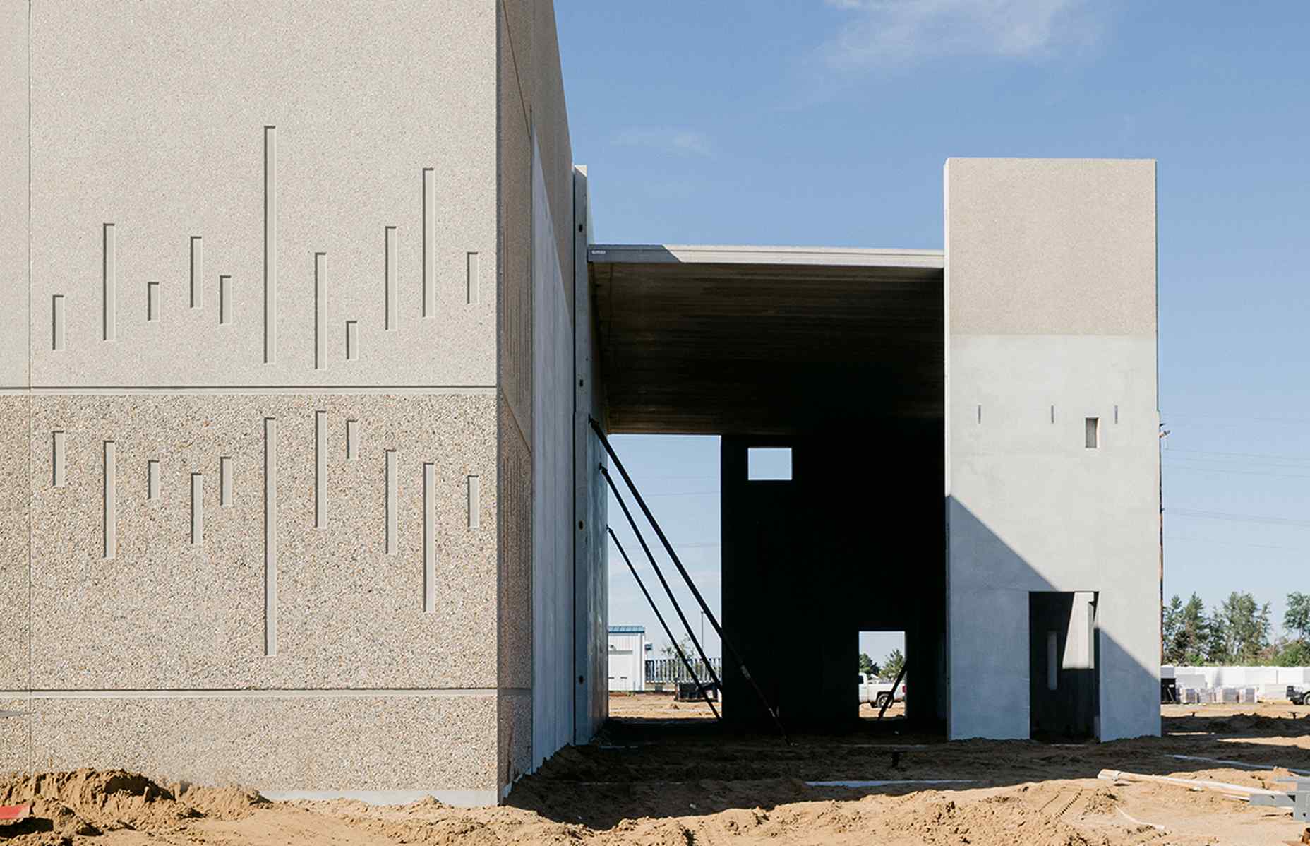 beltrami county jail construction panel close up