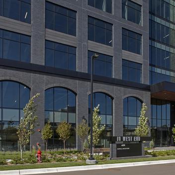 Close angled picture of 10 West entrance