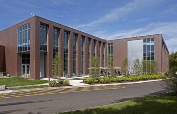exterior entrance of boston scientific building