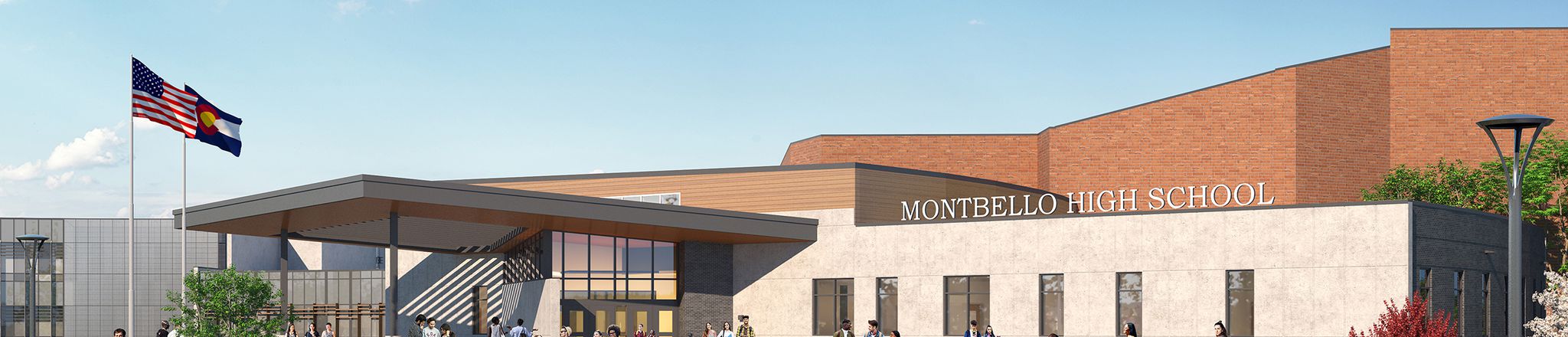 rendering of montbello high school entrance