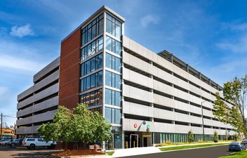 exterior of denver health acoma parking