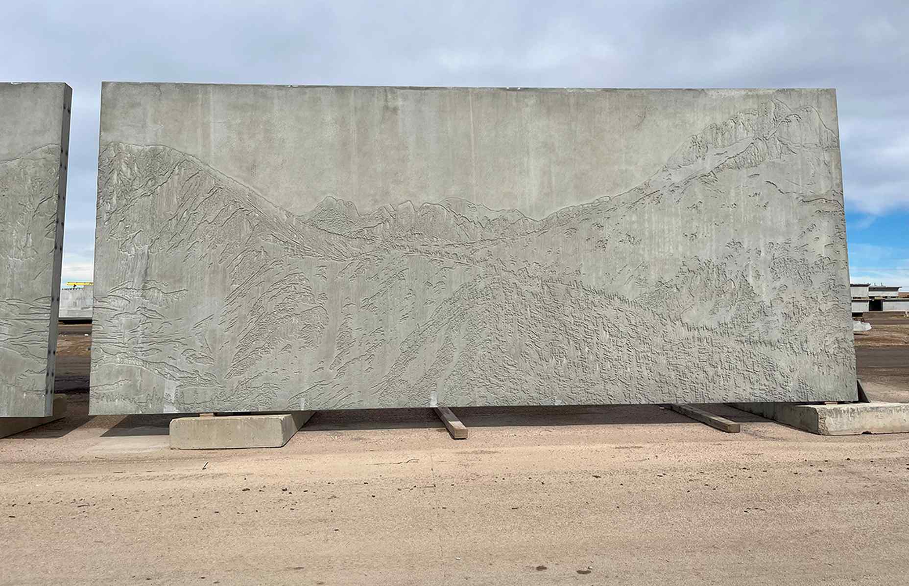 mountain view formliner wall panel in yard