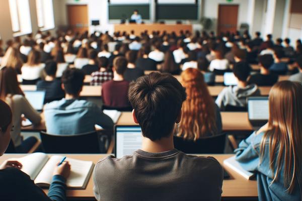 image of college classroom facing forward