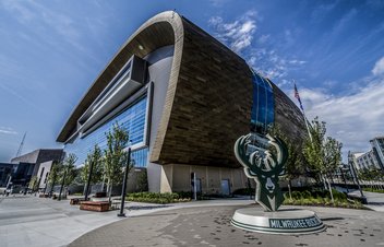 exterior of fiserv forum