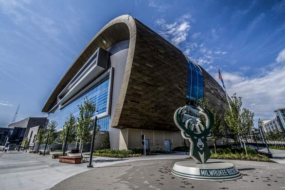 exterior of fiserv forum