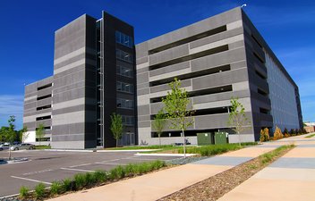 exterior of healthpartners parking ramp