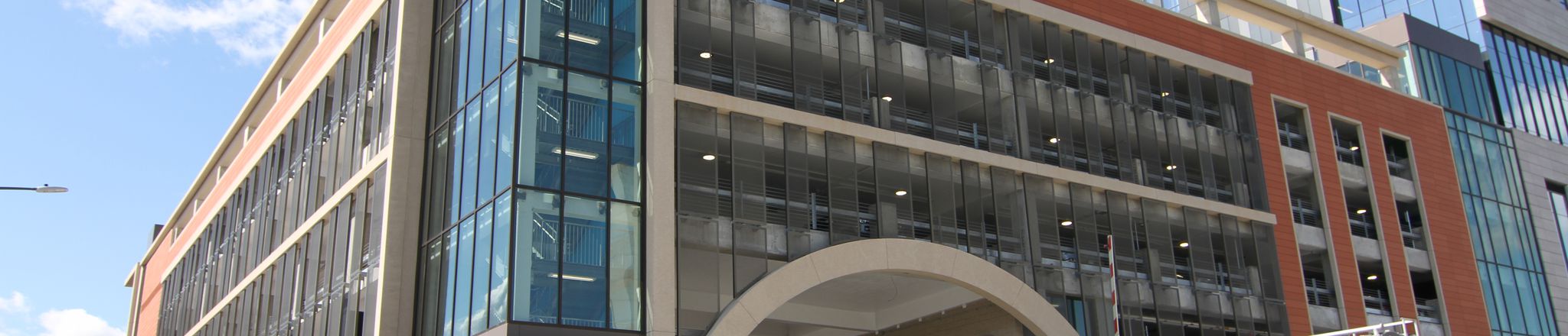 exterior of rochester parking ramp