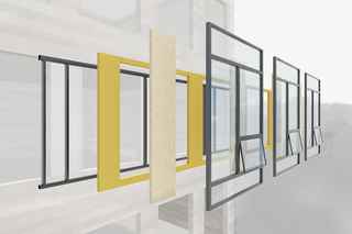 rendering of infinite facade extrapolating from building