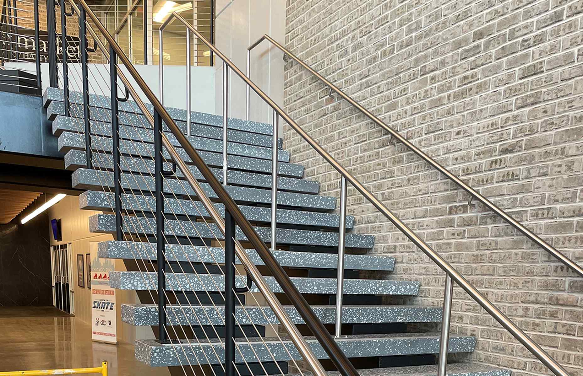 rosemont ice arena DEX stairs and treads