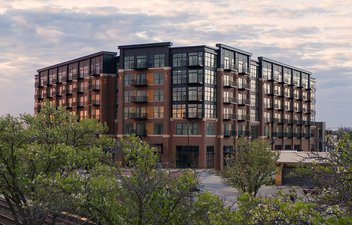 distance shot of maple street lofts