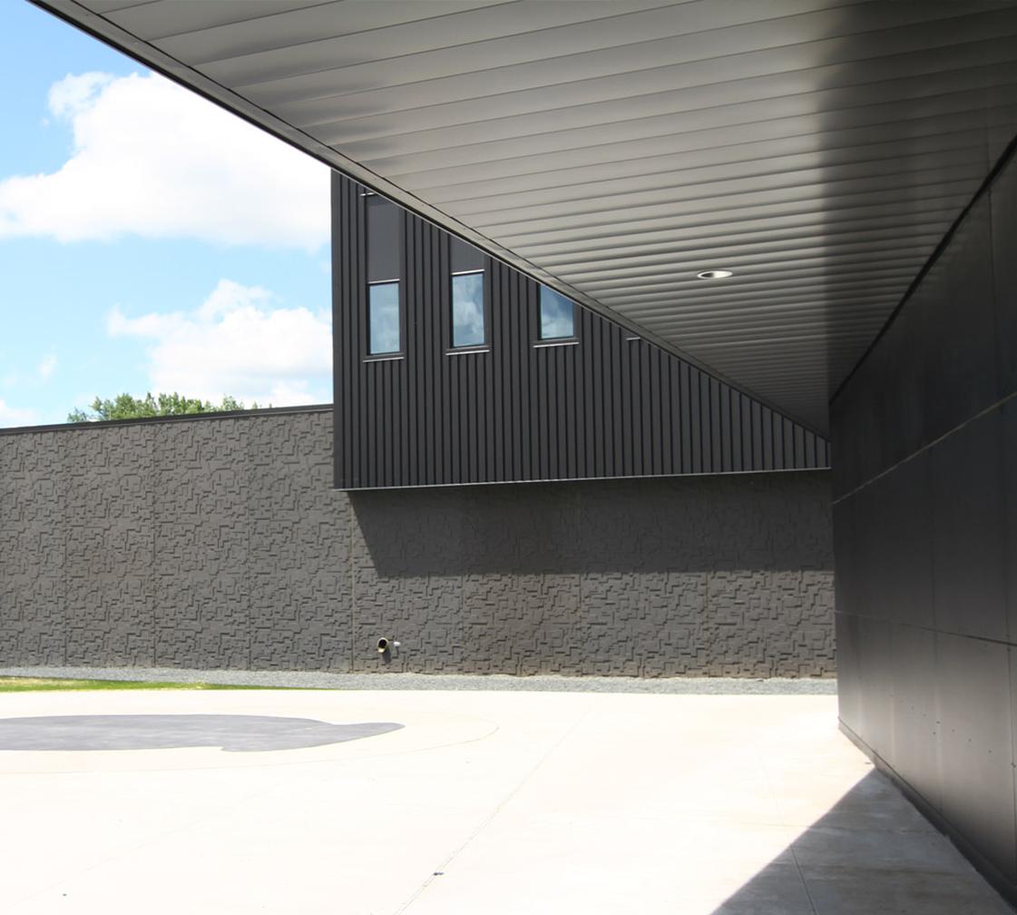 View of the formliner pattern at Arden Hills Readiness Center