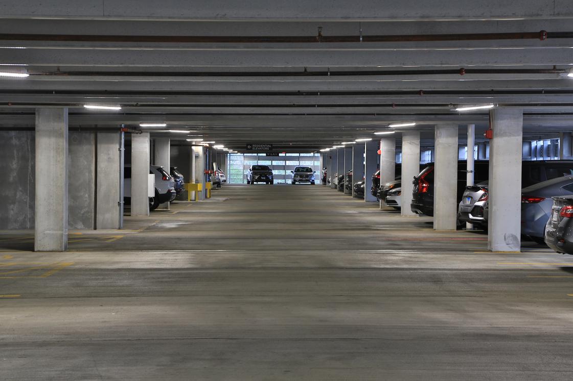 Interior parking garage
