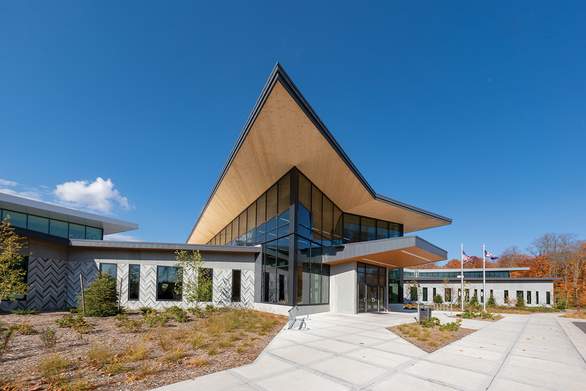 potawatomi community center angled shot entrance