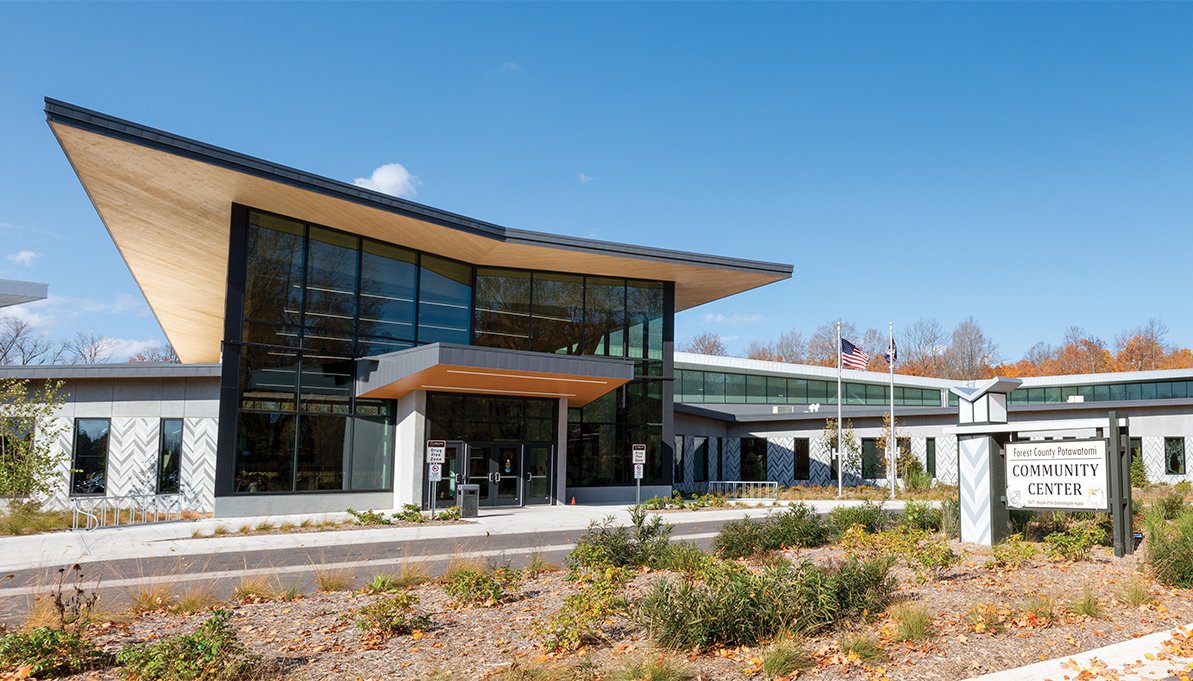 Wide view of Forest County Potawatomi Community Center