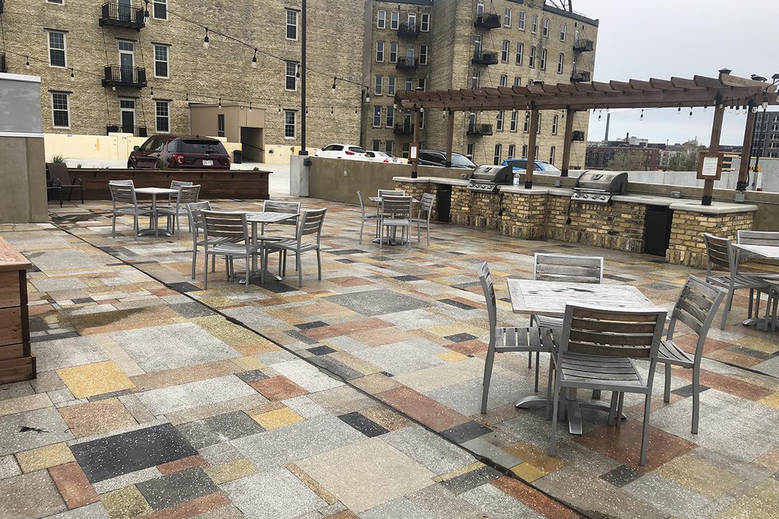 Close up shot of the upper deck of Pritzlaff Parking