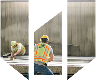 employees participating in harness training