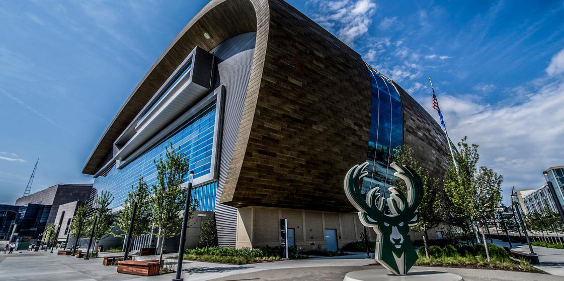 exterior of fiserv forum