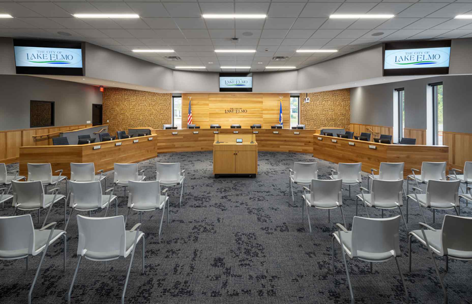 city hall room in lake elmo city center