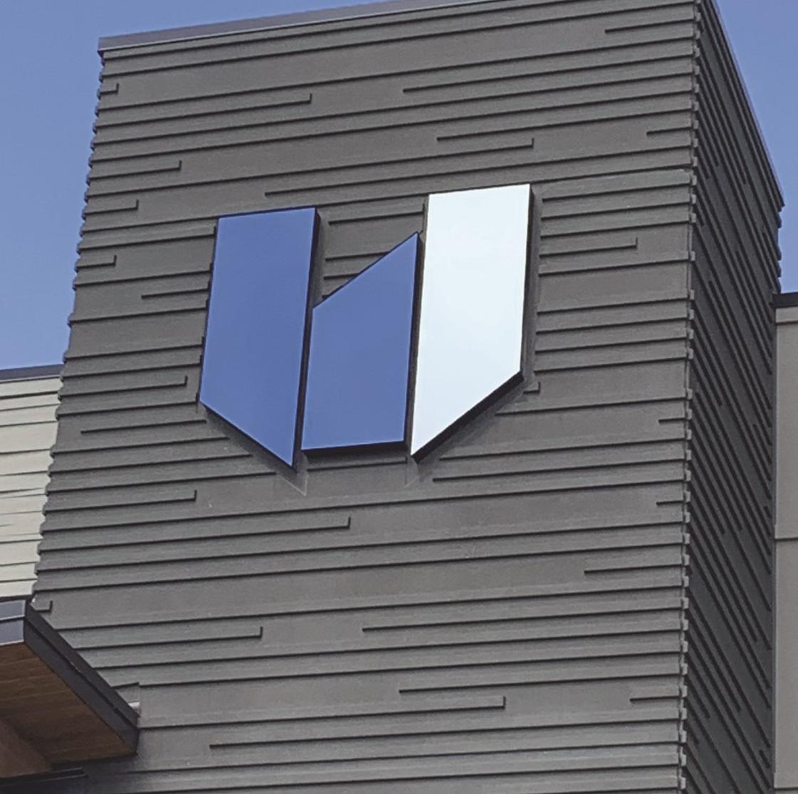 Wells logo on the side of a structure