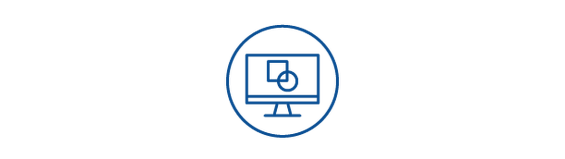 Blue Icon of drafting pen