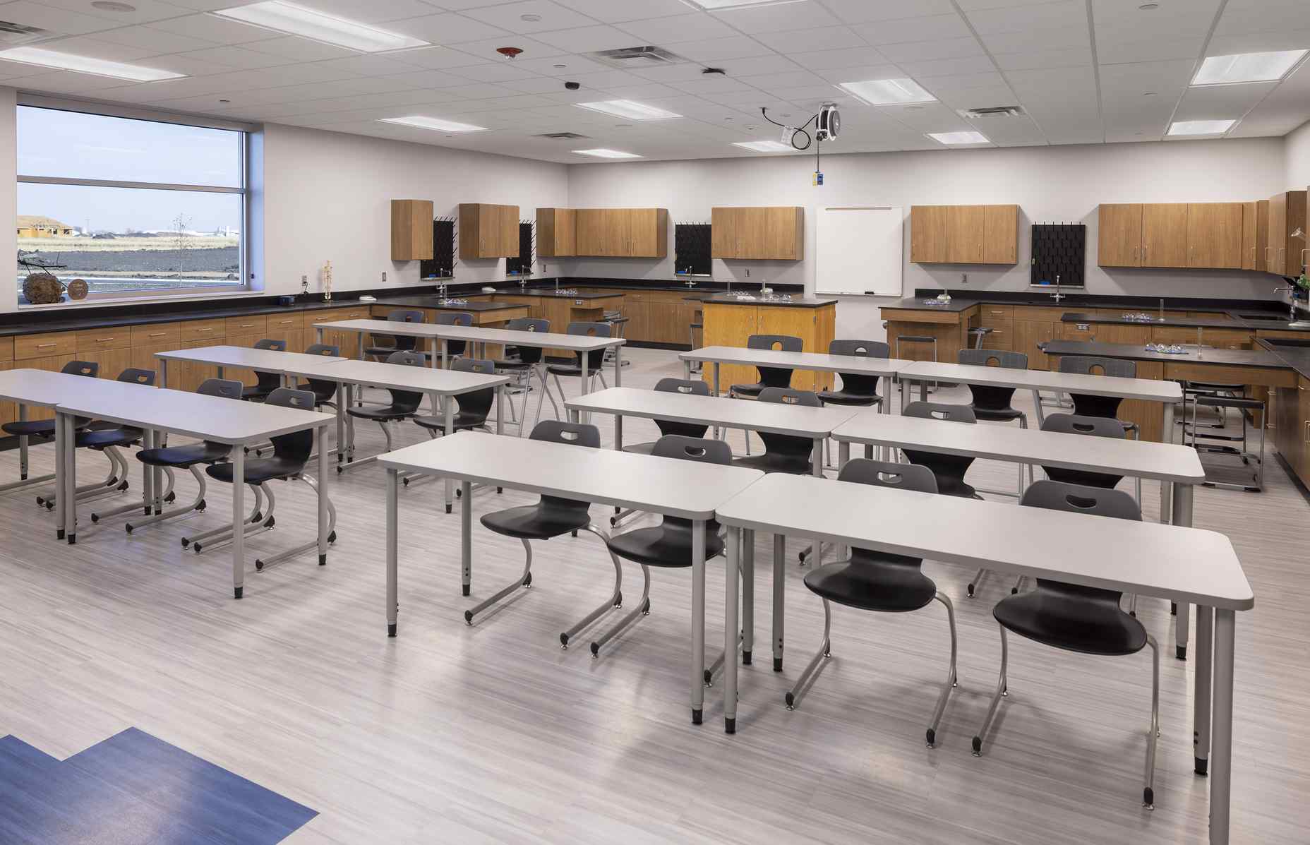 interior classroom of maple river k12