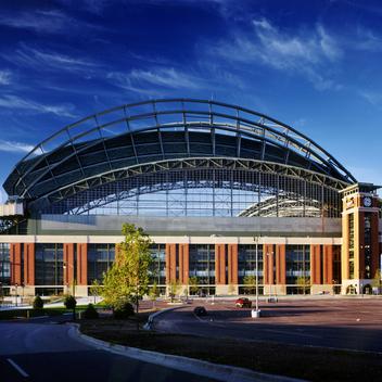 american family field with parking lot