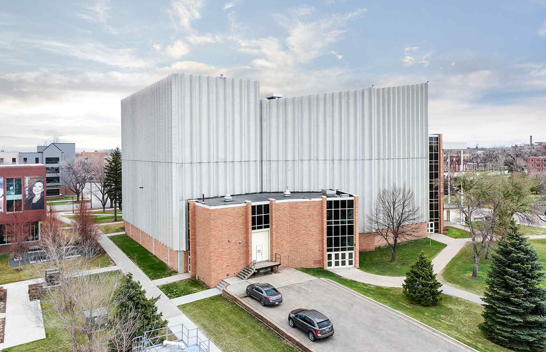 exterior of chester fritz auditorium