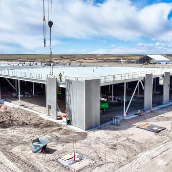 exterior construction of confidential data center