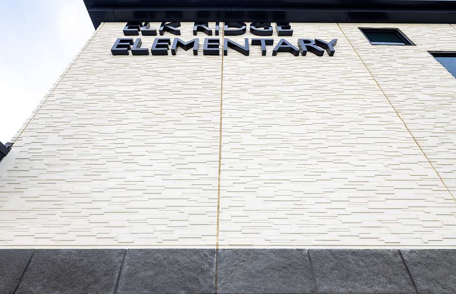 exterior walls of elk ridge elementary with name