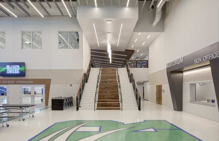 interior of maple river k12 with stairs
