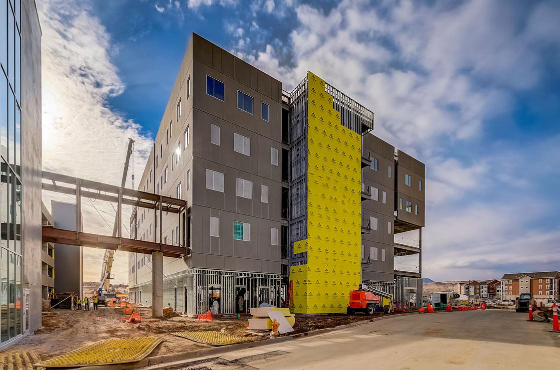 building during construction using InF panels
