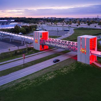 evening street view of east gateway bridge