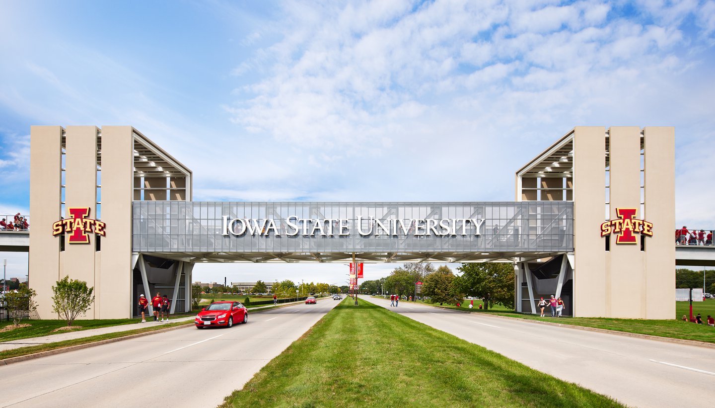 isu east gateway bridge with street